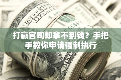 济南打赢官司却拿不到钱？手把手教你申请强制执行