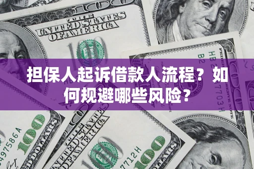 济南担保人起诉借款人流程？如何规避哪些风险？