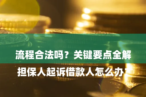 济南

担保人起诉借款人怎么办？流程合法吗？关键要点全解析